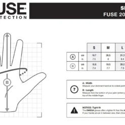 Fuse Protection SAFETY GEAR Fuse Chroma Gloves - Dimension