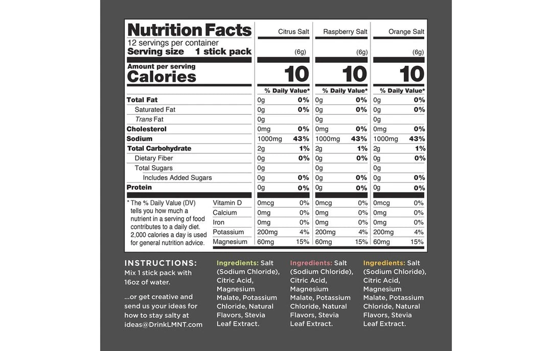 LMNT Electrolytes Recharge Variety 12 Pack PARTS 4 LMNT Electrolytes Recharge Variety 12 Pack PARTS