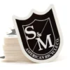 S&M Bikes PARTS S&M Shield Sticker - Black/White Medium