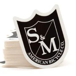 S&M Bikes PARTS S&M Shield Sticker - Black/White Medium